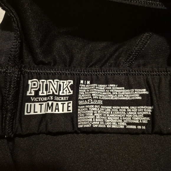 Pink women's Medium black Ultimately lined permanent padding sewn in, VGUC - Picture 4 of 4